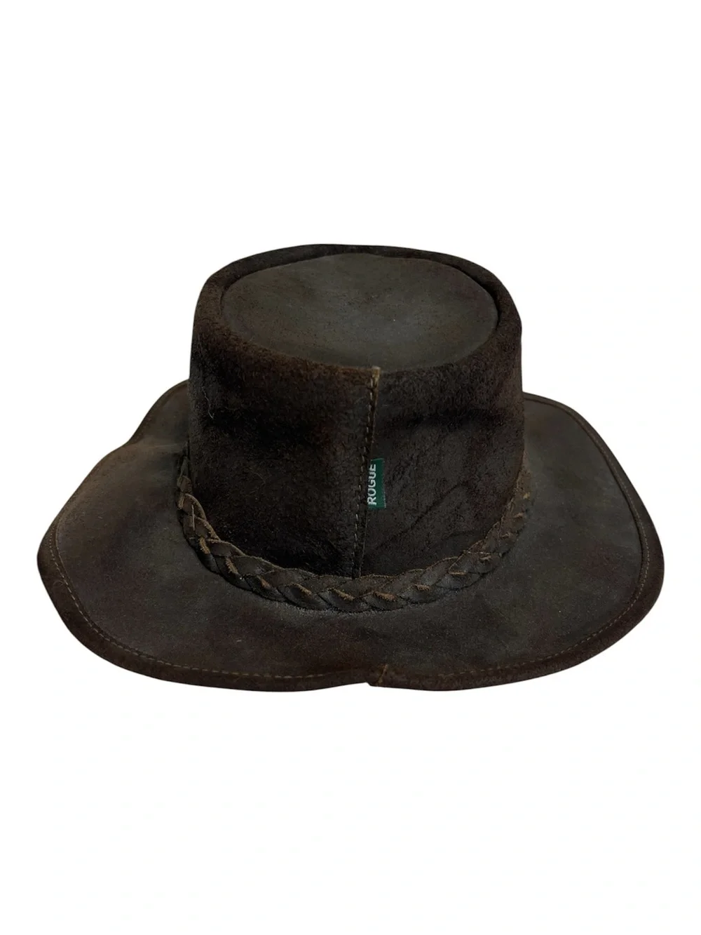 Rogue Men’s Hat Packable Packaway Style Solid Brown Oiled Leather xl